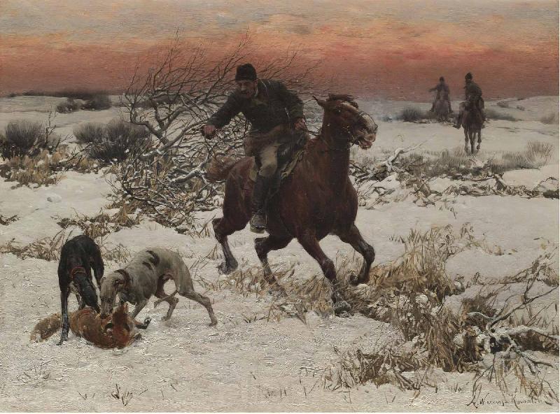 Alfred William Hunt,RWS The hunters Spain oil painting art